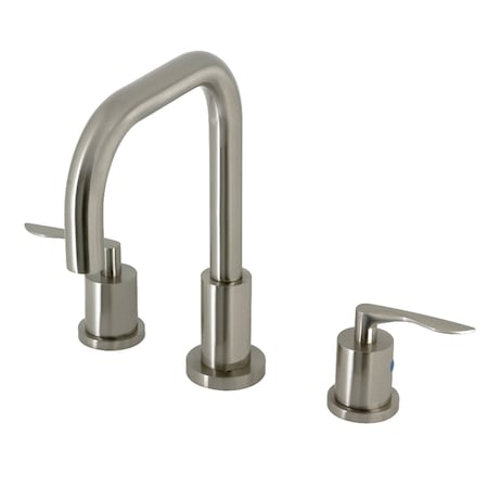Kingston Brass FSC8938SVL Widespread Bathroom Faucet with Brass Pop-Up, Brushed Nickel FSC8938SVL